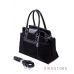 Купить сумку женскую  черную замшевую с имитацией карманов - арт.37462_3
